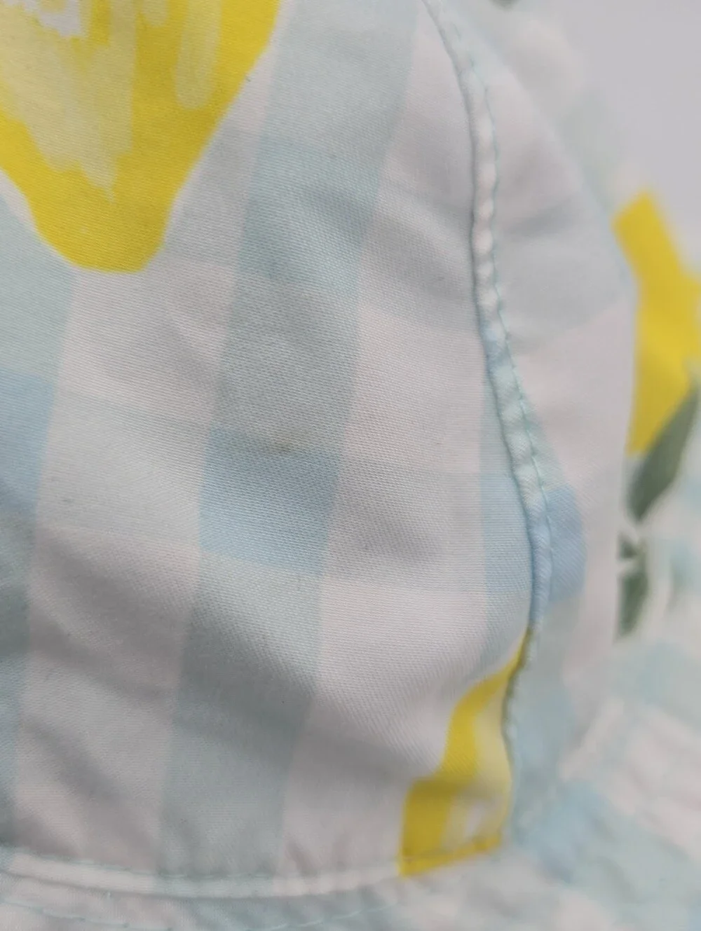 Carter's Baby Reversible Lemon Gingham Sun Hat UPF 50+ 12-24 M